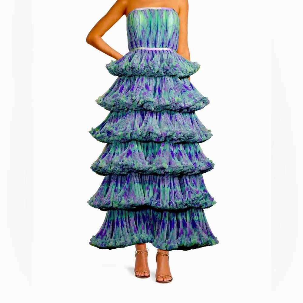 Hutch
Giada Floral Mesh Ruffle Gown - Picture 1 of 4